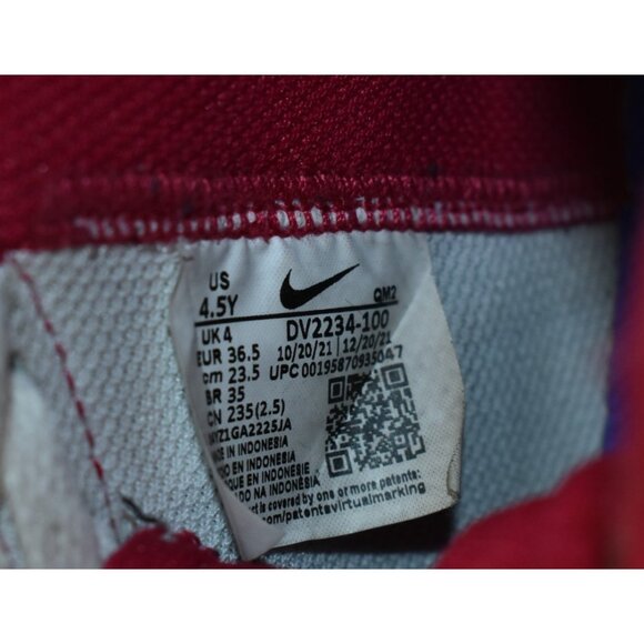 Nike Blazer Mid '77 GS Youth Shoes Size 4.5Y White Mystic Hibiscus Sneakers - Picture 10 of 10